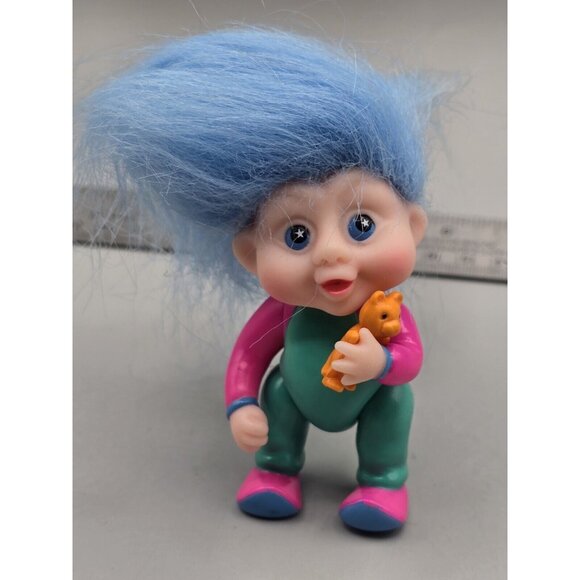 1991 Vintage Applause Magic Baby Troll Dolls-Lot Of 3-Jointed & Poseable - Picture 5 of 12